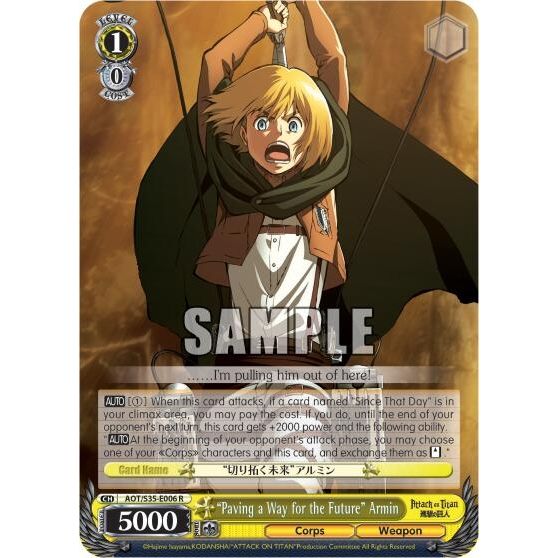Image for "Paving a Way for the Future" Armin (AOT/S35-E006 R) (AOT/S35) - Weiss Schwarz