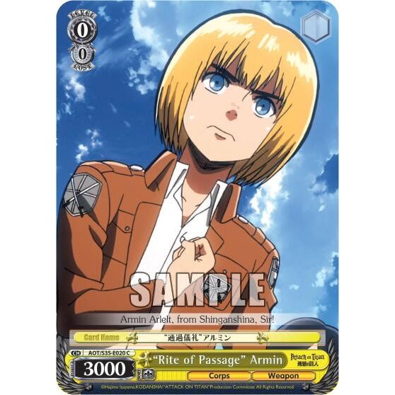 Image for "Rite of Passage" Armin (AOT/S35-E020 C) (AOT/S35) - Weiss Schwarz