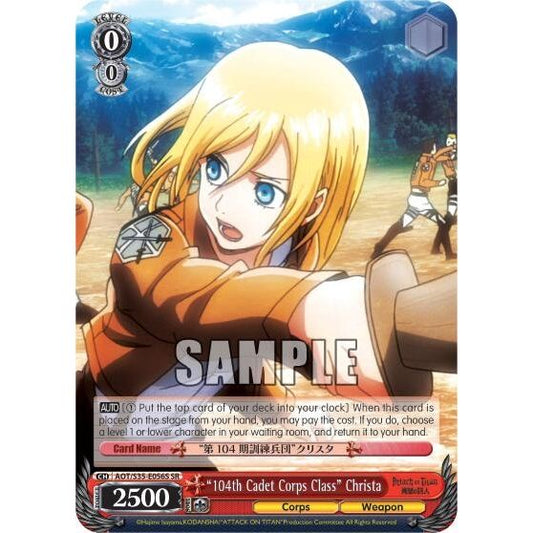 Image for "104th Cadet Corps Class" Christa (SR) (AOT/S35-E056S SR) (AOT/S35) - Weiss Schwarz