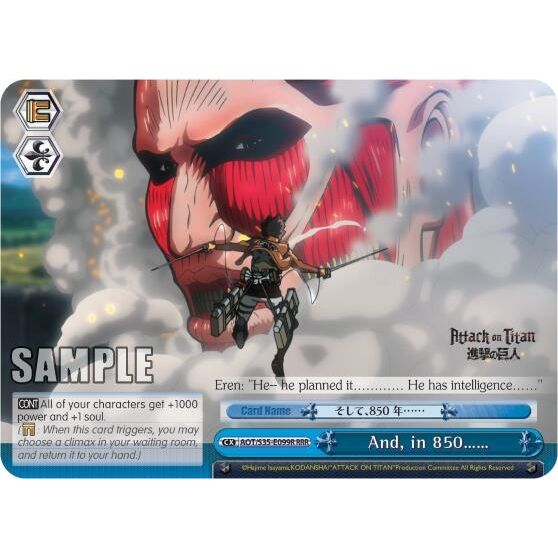 Image for And, in 850…… (RRR) (AOT/S35-E099R RRR) (AOT/S35) - Weiss Schwarz
