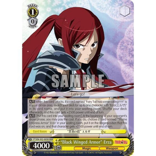 Image for "Black Winged Armor" Erza (RRR) (FT/EN-S02-005R RRR) (FT/EN-S02) - Weiss Schwarz