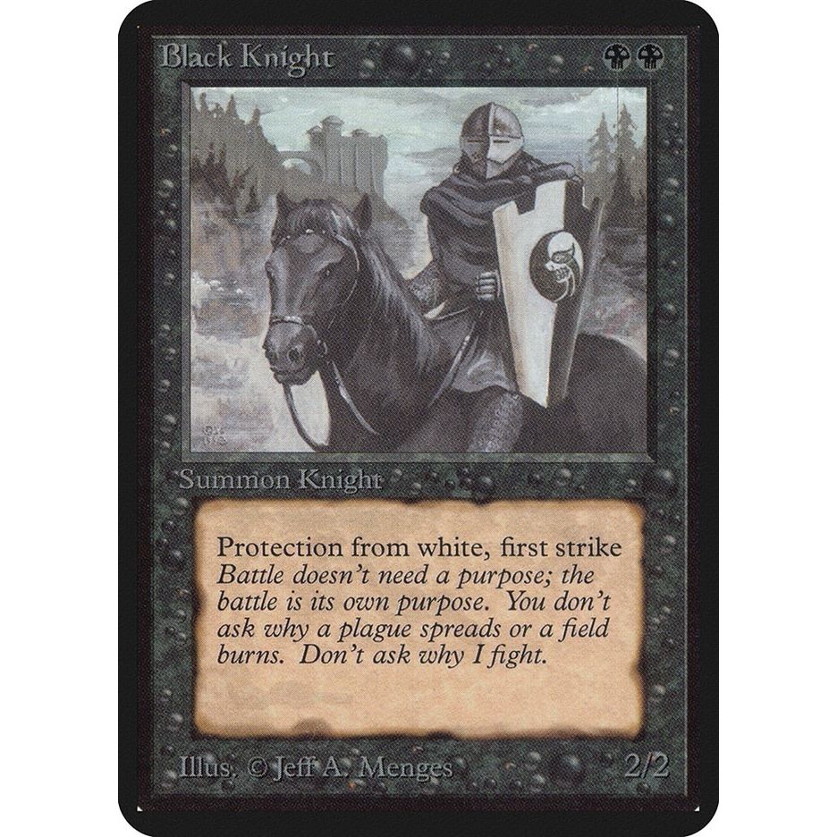 Image for Black Knight (LEA) - Magic: The Gathering