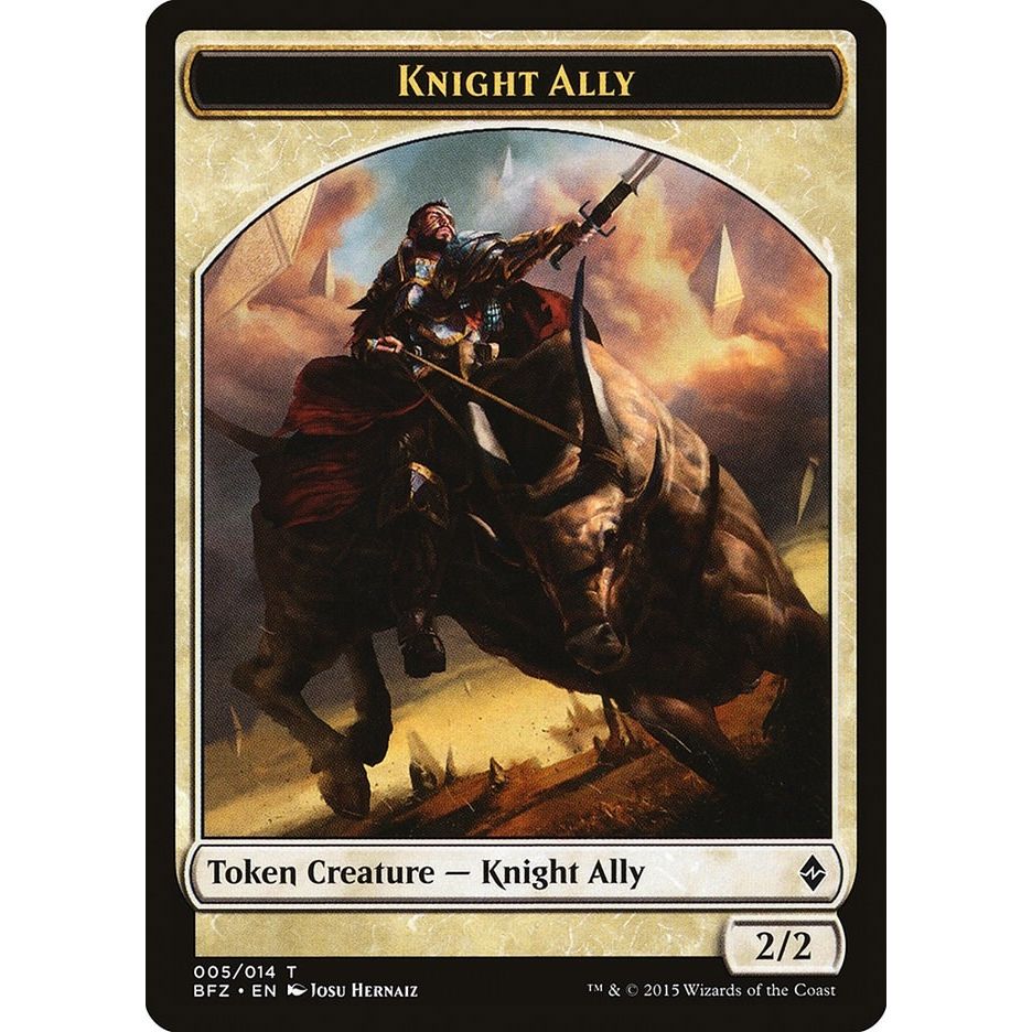 Image for Knight Ally Token (5) (BFZ) - Magic: The Gathering