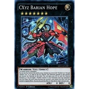 Image for CXyz Barian Hope (MP15-EN189) (MP15) - YuGiOh