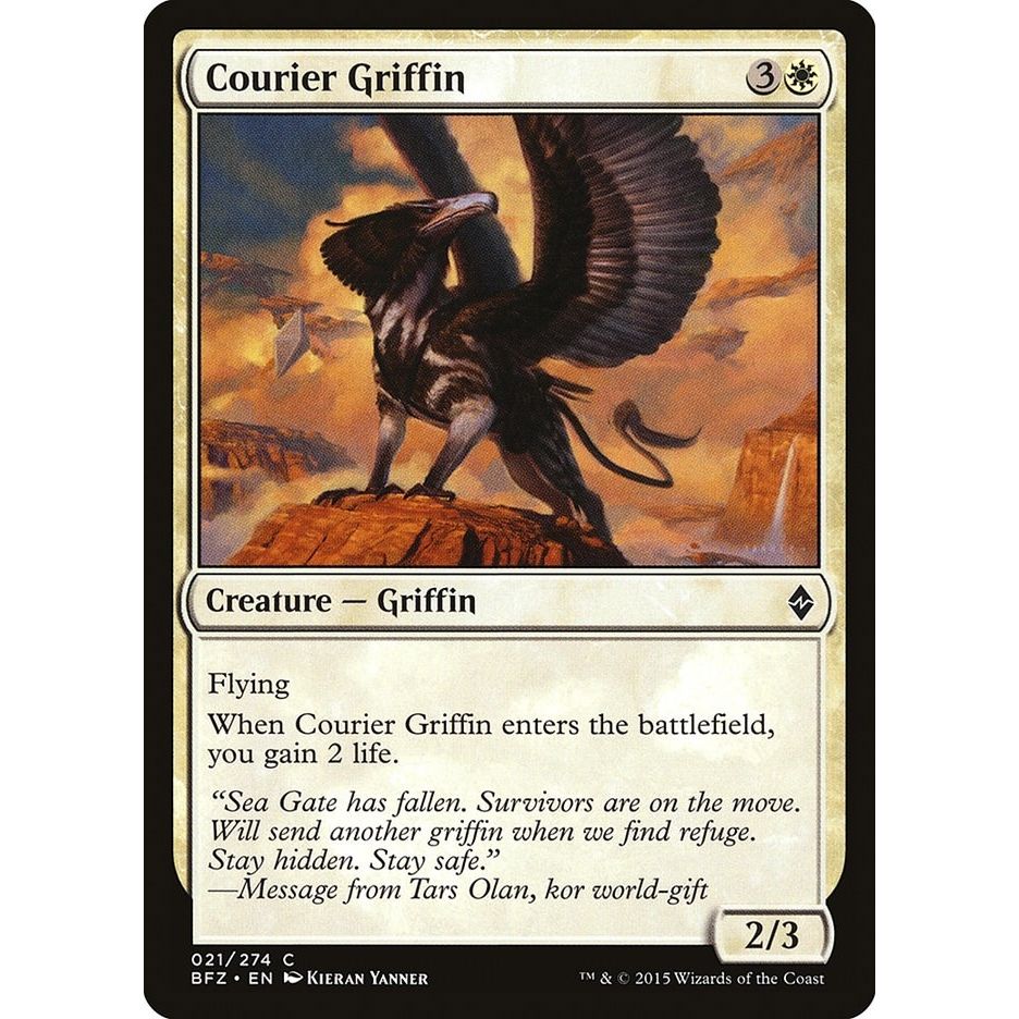 Image for Courier Griffin (21) (BFZ) - Magic: The Gathering