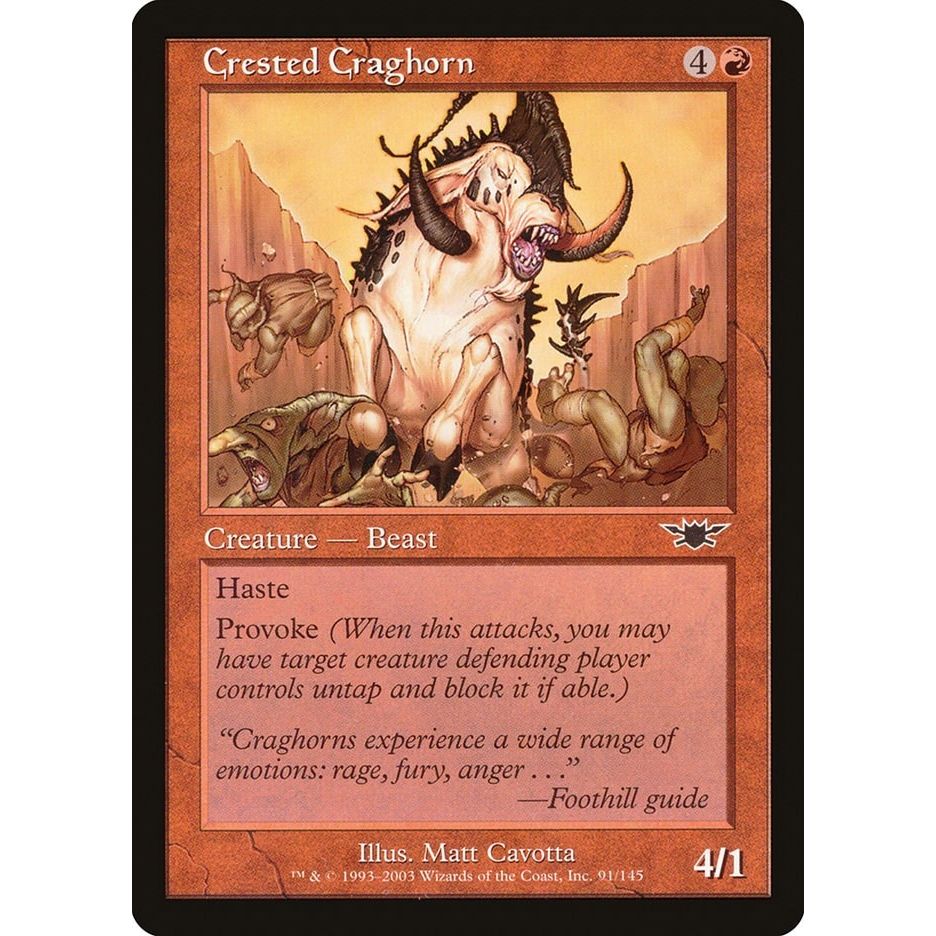 Image for Crested Craghorn (91) (LGN) - Magic: The Gathering