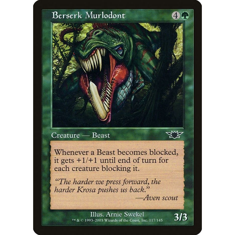 Image for Berserk Murlodont (117) (LGN) - Magic: The Gathering