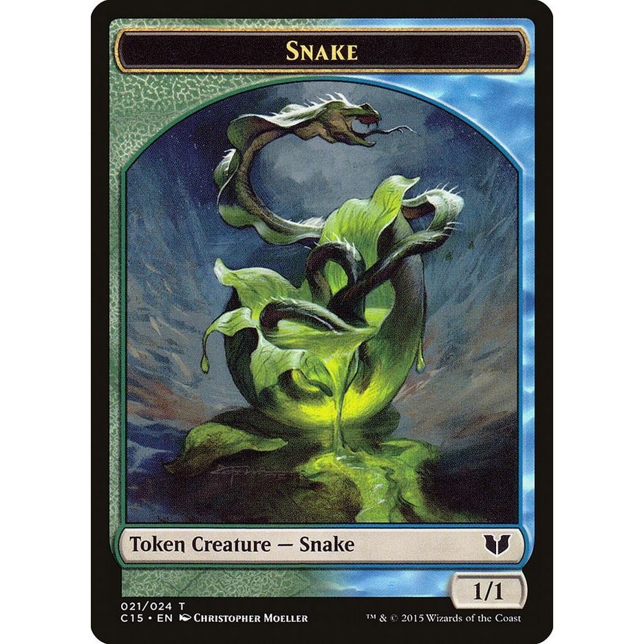 Image for Snake (021) // Saproling Double-Sided Token (21 // 16) (C15) - Magic: The Gathering