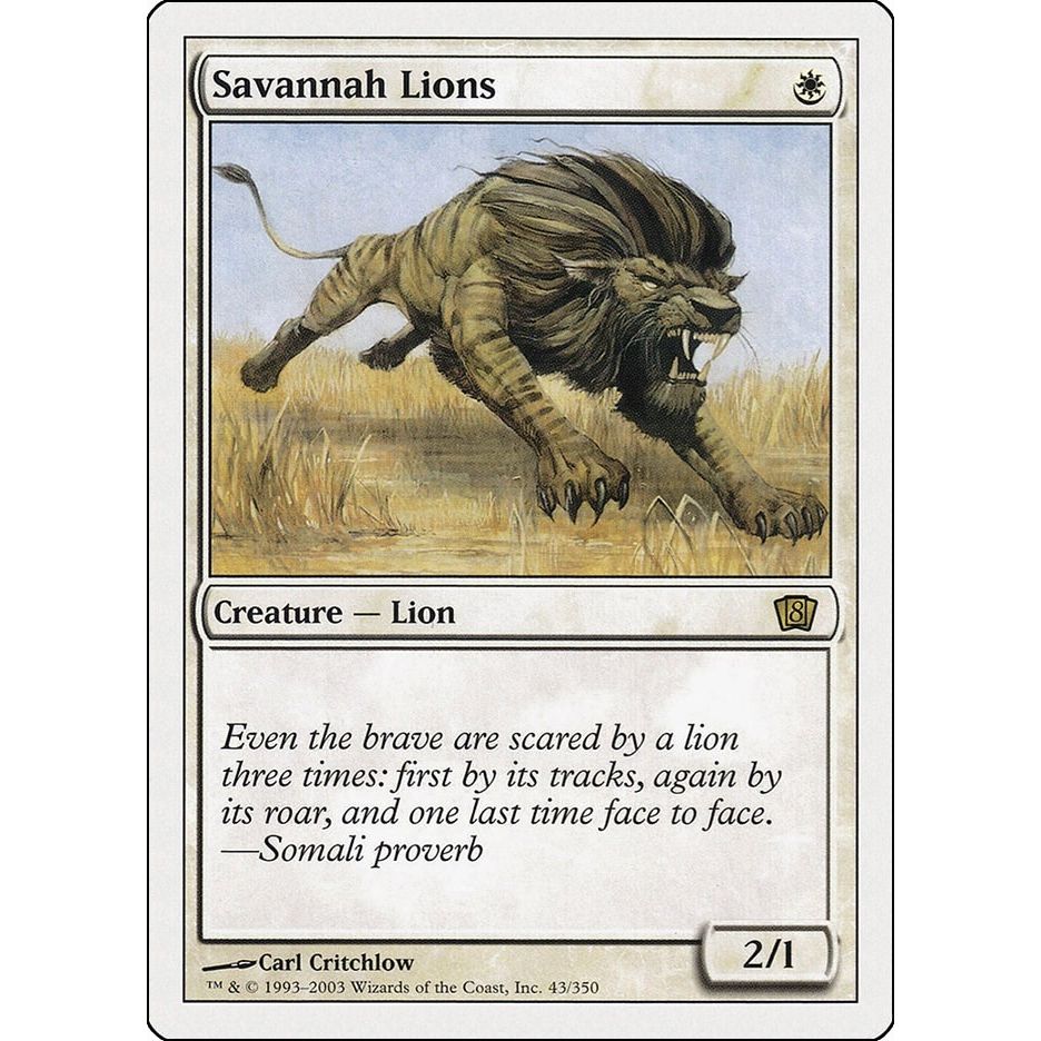 Image for Savannah Lions (43) (8ED) - Magic: The Gathering