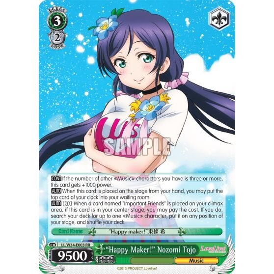 Image for "Happy Maker!" Nozomi Tojo (LL/W34-E003 RR) (LL/W34) - Weiss Schwarz