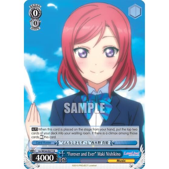 Image for "Forever and Ever" Maki Nishikino (LL/W34-E077 R) (LL/W34) - Weiss Schwarz