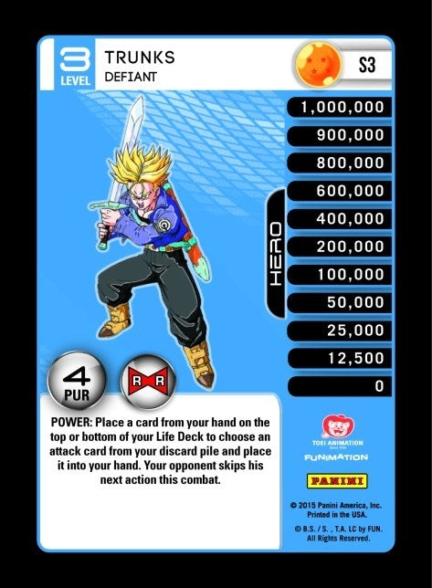 Image for Trunks - Defiant (Rainbow Parallel Foil) (S3) (EVO) - Dragon Ball Z TCG