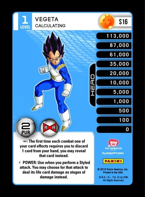 Image for Vegeta - Calculating (High Tech Foil) (S16) (EVO) - Dragon Ball Z TCG