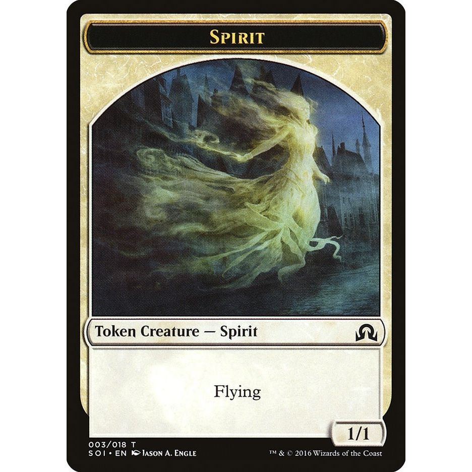 Image for Spirit Token (3) (SOI) - Magic: The Gathering