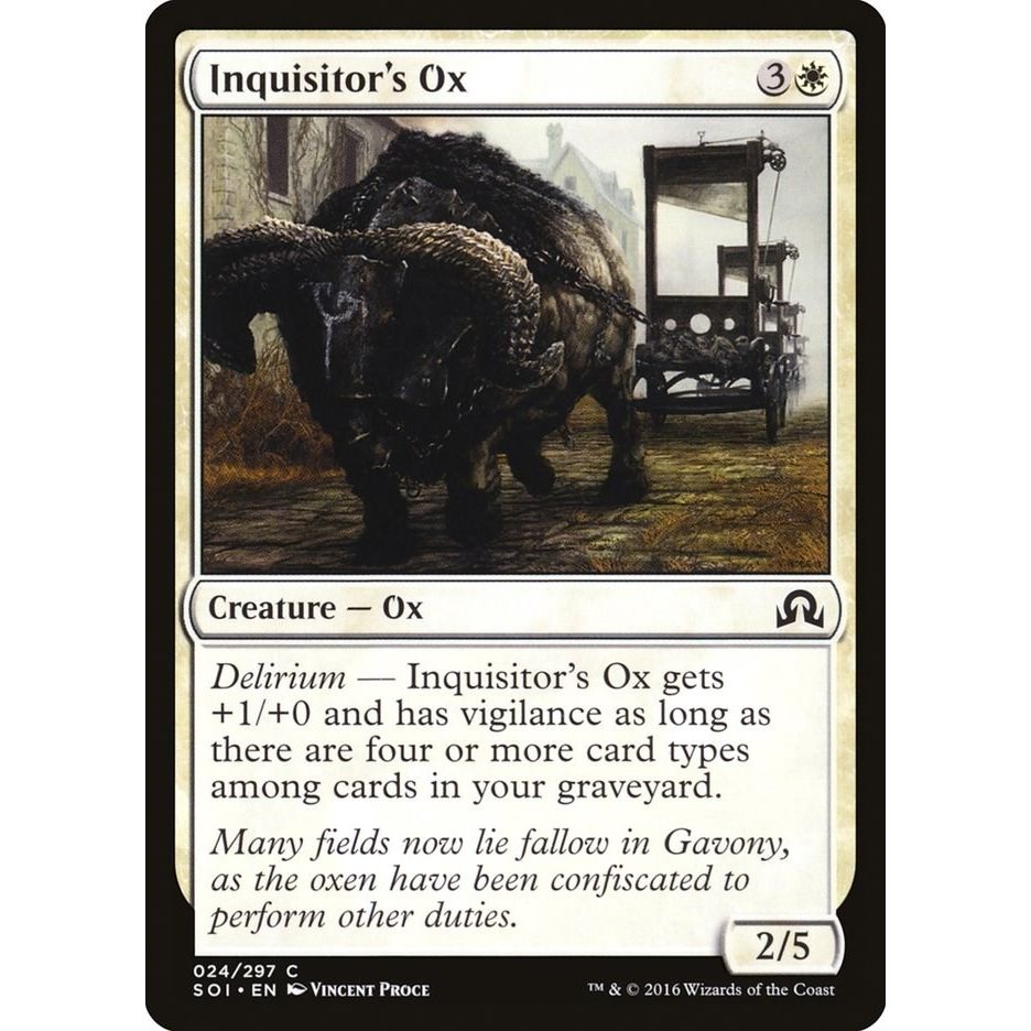 Image for Inquisitor's Ox (24) (SOI) - Magic: The Gathering