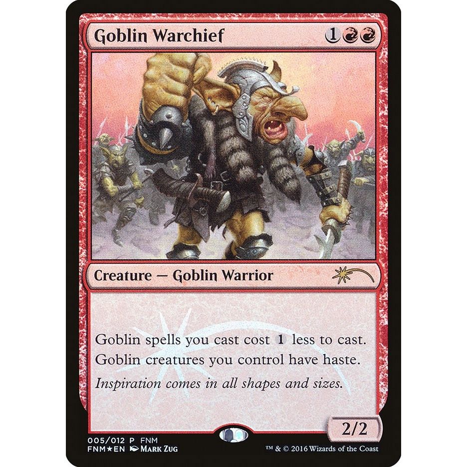 Image for Goblin Warchief (2016) (5) (FNM) - Magic: The Gathering
