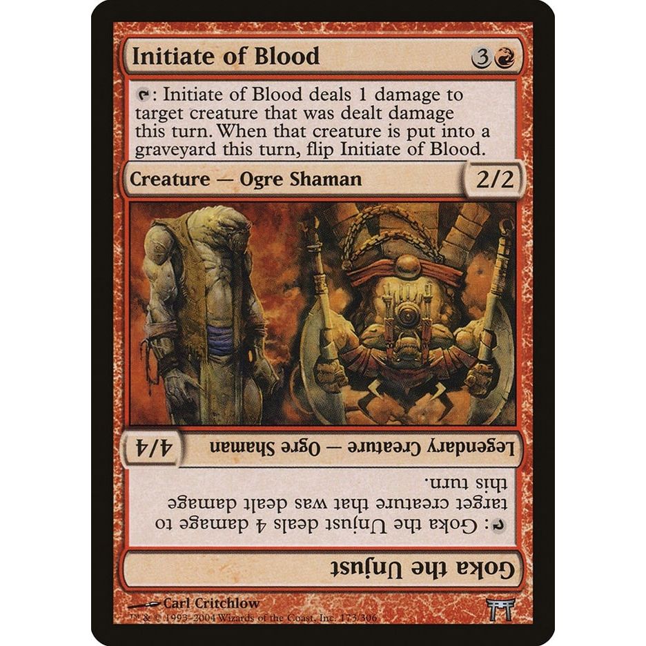 Image for Initiate of Blood // Goka the Unjust (173) (CHK) - Magic: The Gathering