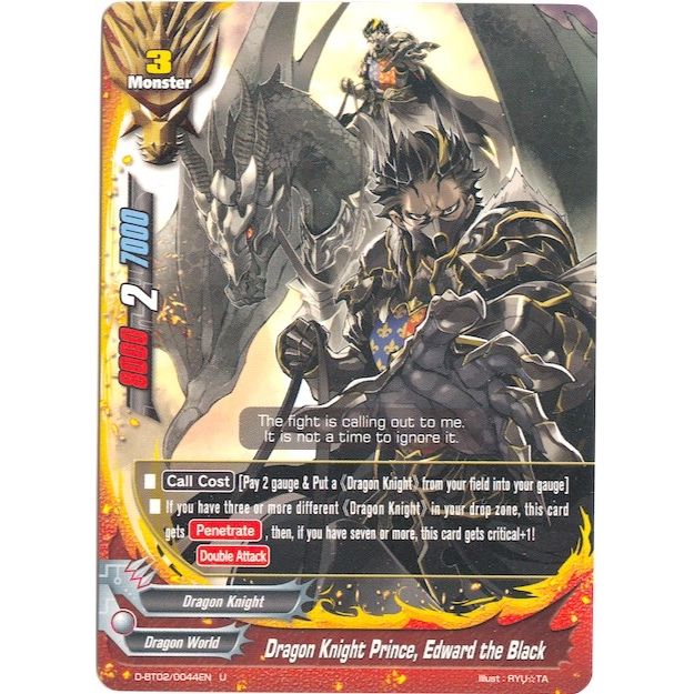 Image for Dragon Knight Prince, Edward the Black (D-BT02/0044EN) (D-BT02) - Future Card BuddyFight
