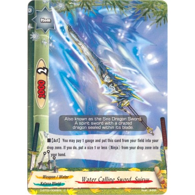 Image for Water Calling Sword, Suiryu (D-BT02/0089EN) (D-BT02) - Future Card BuddyFight