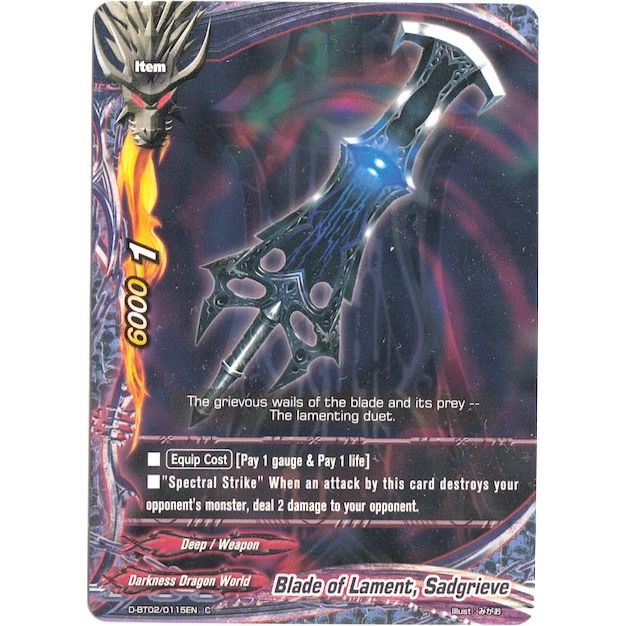 Image for Blade of Lament, Sadgrieve (D-BT02/0115EN) (D-BT02) - Future Card BuddyFight