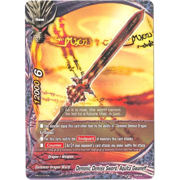 Image for Demonic Demise Sword, Aqulta Gwaneff (PR/0157EN) (PR) - Future Card BuddyFight