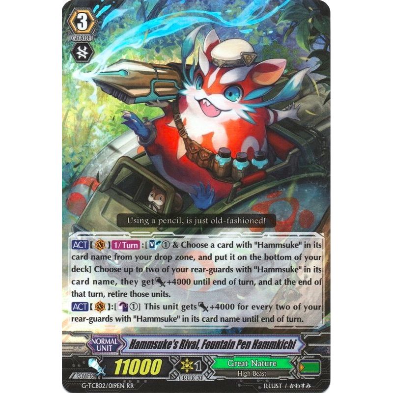 Image for Hammsuke's Rival, Fountain Pen Hammkichi (G-TCB02/019EN) (G-TCB02) - Cardfight Vanguard
