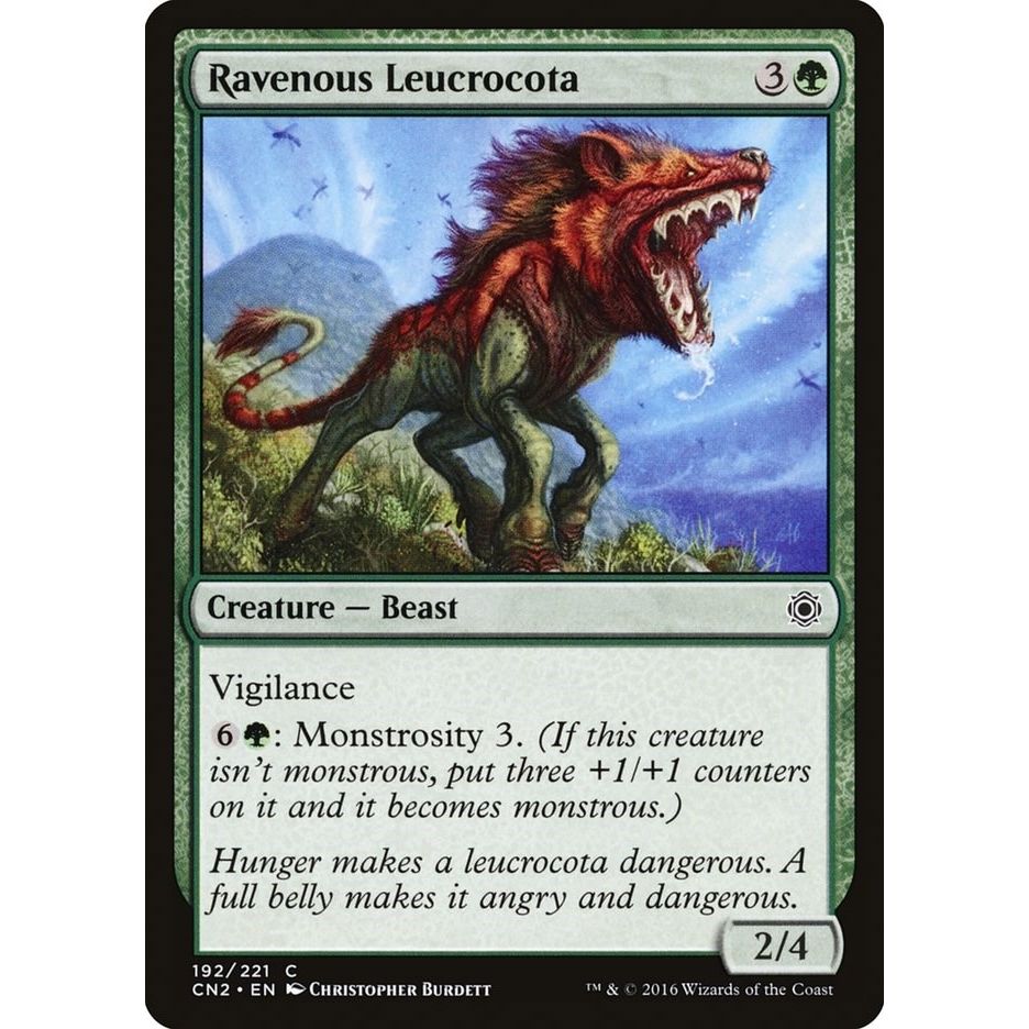 Image for Ravenous Leucrocota (192) (CN2) - Magic: The Gathering