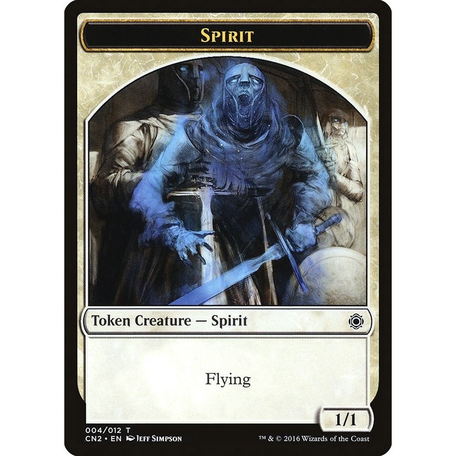 Image for Spirit Token (4) (CN2) - Magic: The Gathering