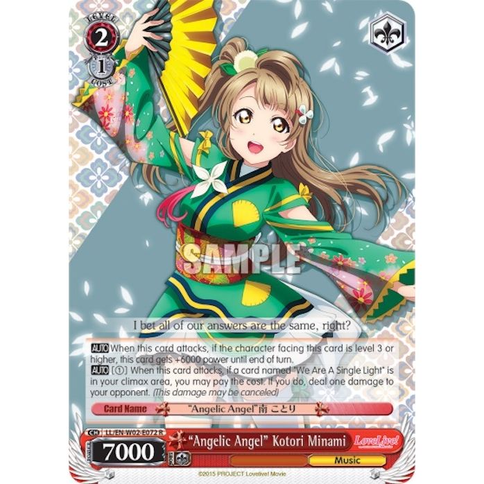 Image for "Angelic Angel" Kotori Minami (LL/EN-W02-E072 R) (LL/EN-W02) - Weiss Schwarz