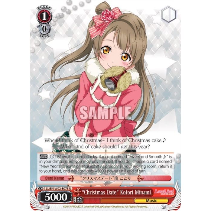 Image for "Christmas Date" Kotori Minami (LL/EN-W02-E075 U) (LL/EN-W02) - Weiss Schwarz