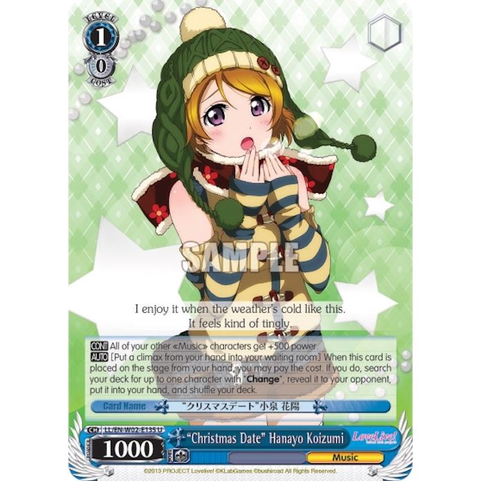 Image for "Christmas Date" Hanayo Koizumi (LL/EN-W02-E135 U) (LL/EN-W02) - Weiss Schwarz