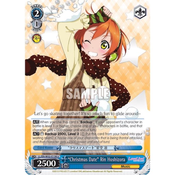 Image for "Christmas Date" Rin Hoshizora (LL/EN-W02-E138 U) (LL/EN-W02) - Weiss Schwarz