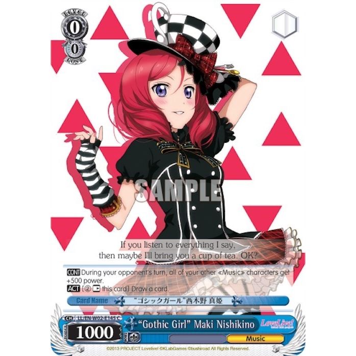 Image for "Gothic Girl" Maki Nishikino (LL/EN-W02-E145 C) (LL/EN-W02) - Weiss Schwarz