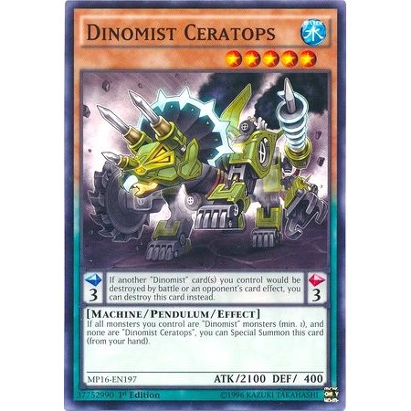 Image for Dinomist Ceratops (MP16-EN197) (MP16) - YuGiOh