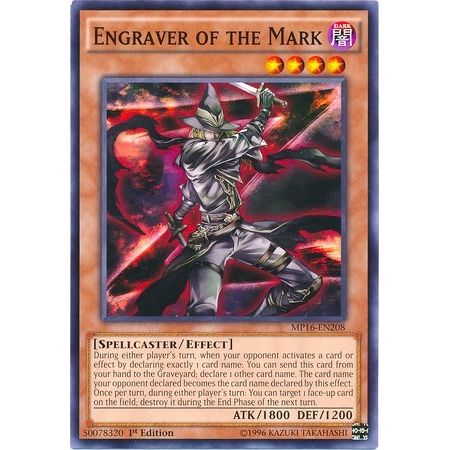 Image for Engraver of the Mark (MP16-EN208) (MP16) - YuGiOh
