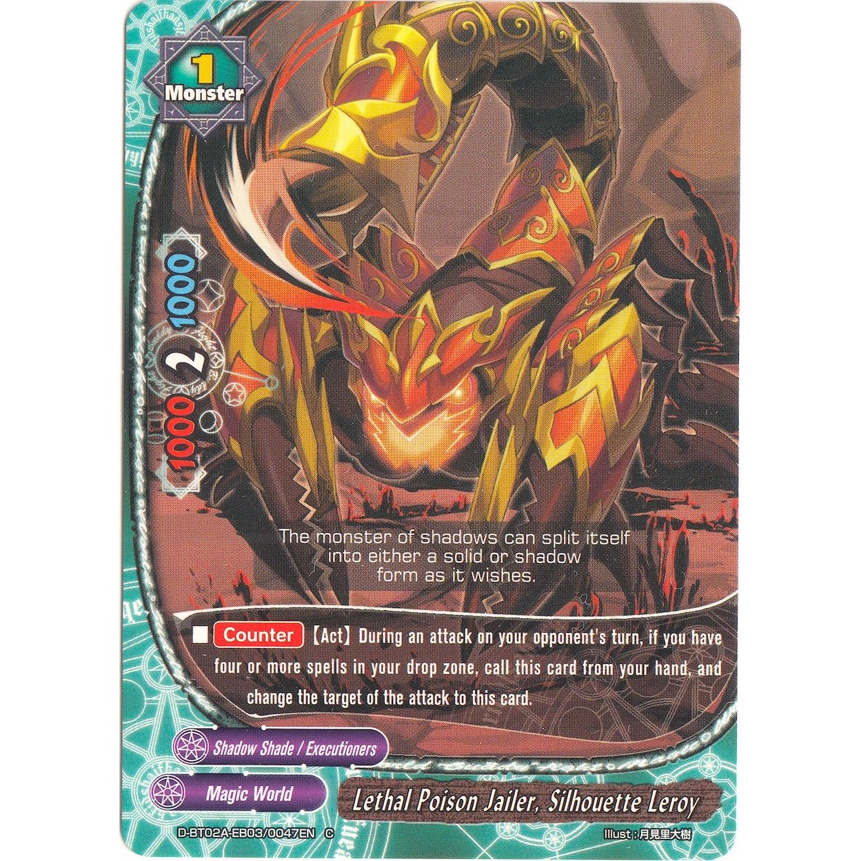 Image for Lethal Poison Jailer, Silhouette Leroy (D-BT02A-EB03/0047EN) (D-BT02A) - Future Card BuddyFight