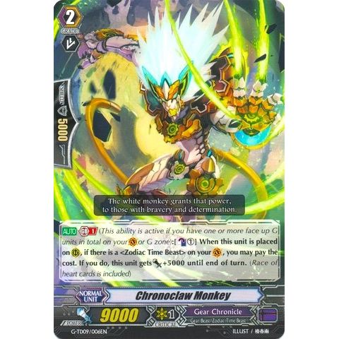 Image for Chronoclaw Monkey (G-TD09/006EN) (G-TD09) - Cardfight Vanguard