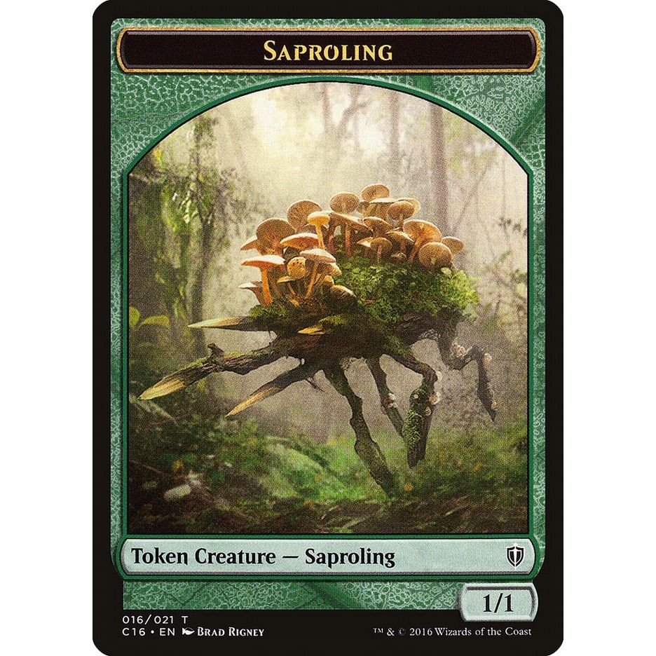 Image for Saproling (016) // Spirit (006) Double-Sided Token (16 // 6) (C16) - Magic: The Gathering