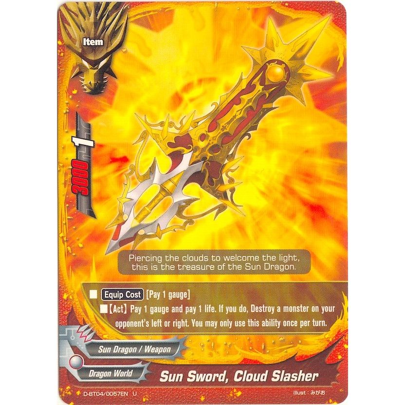 Image for Sun Sword, Cloud Slasher (D-BT04/0057EN) (D-BT04) - Future Card BuddyFight