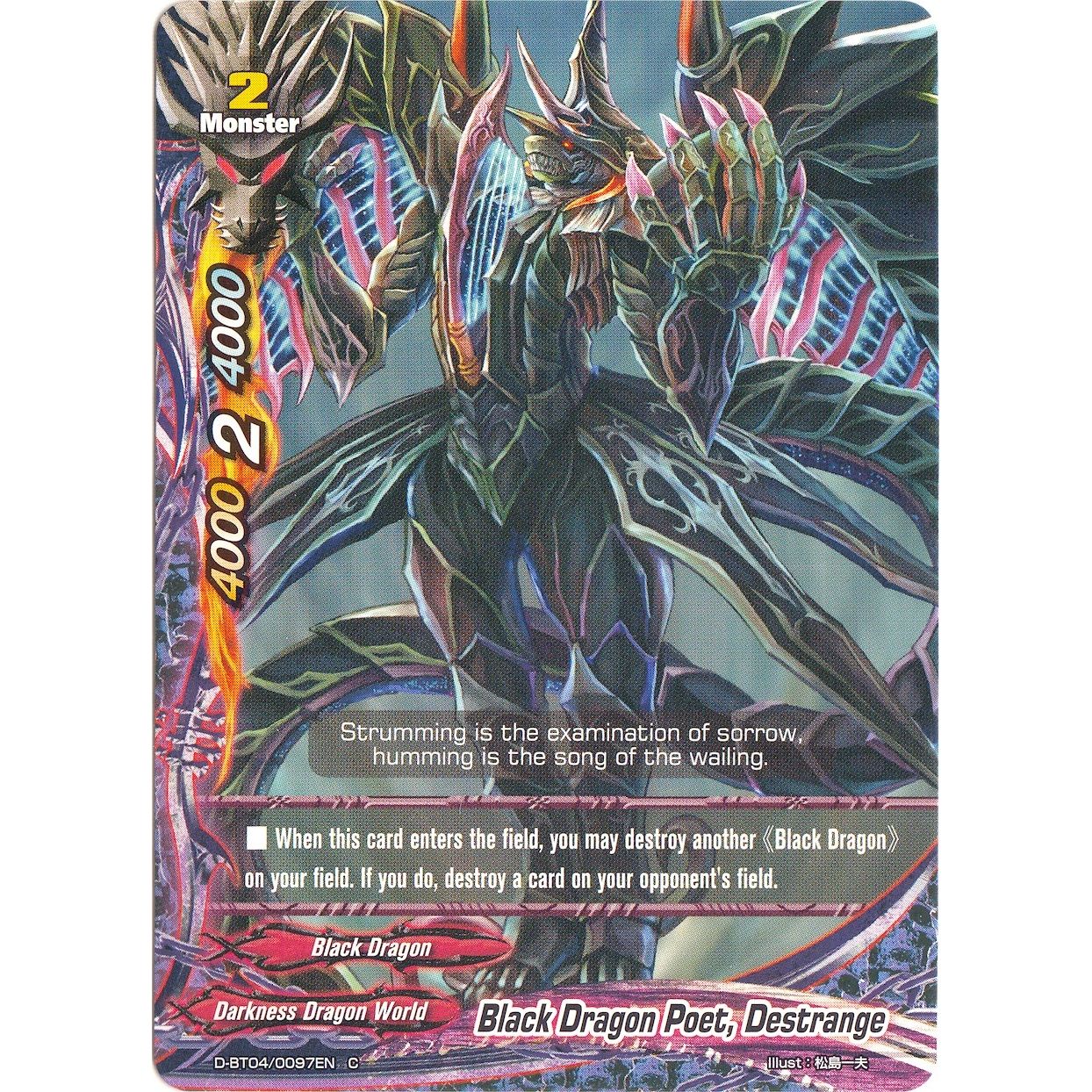 Image for Black Dragon Poet, Destrange (D-BT04/0097EN) (D-BT04) - Future Card BuddyFight