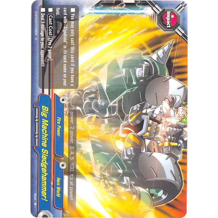 Image for Big Machine Sledgehammer! (D-BT04/0105EN) (D-BT04) - Future Card BuddyFight