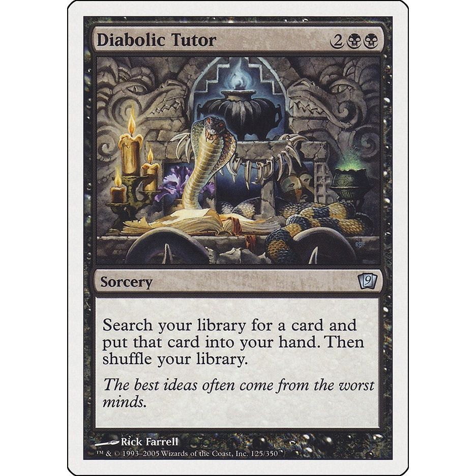 Image for Diabolic Tutor (125) (9ED) - Magic: The Gathering