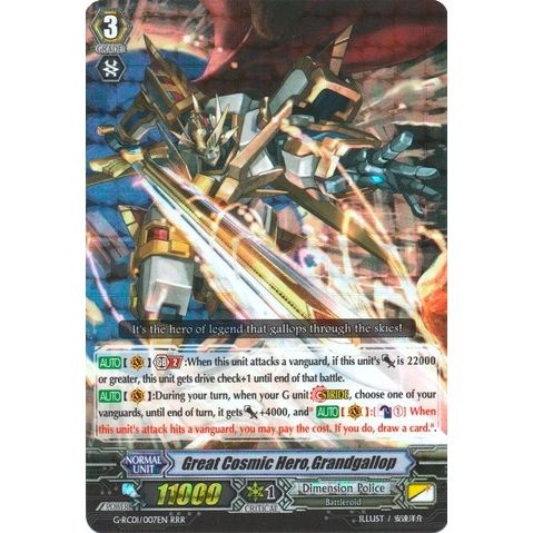 Image for Great Cosmic Hero, Grandgallop (G-RC01/007EN) (G-RC01) - Cardfight Vanguard