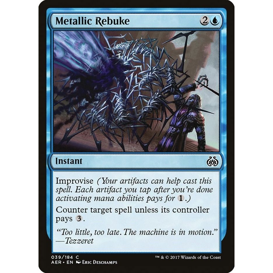 Image for Metallic Rebuke (39) (AER) - Magic: The Gathering