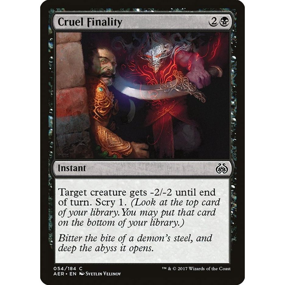 Image for Cruel Finality (54) (AER) - Magic: The Gathering