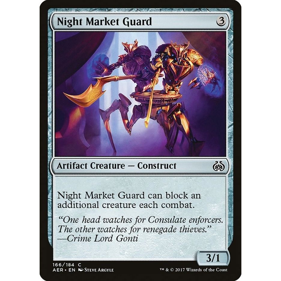 Image for Night Market Guard (166) (AER) - Magic: The Gathering