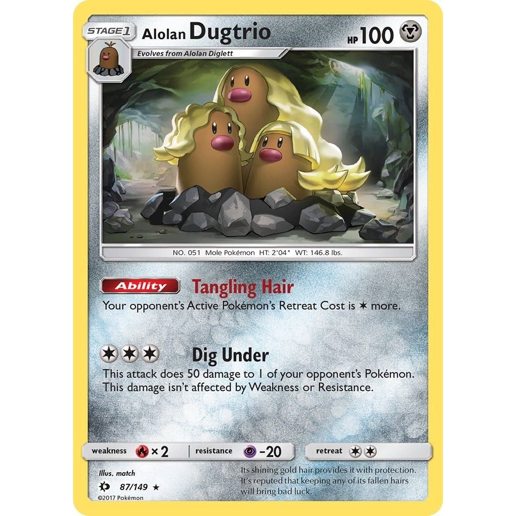 Image for Alolan Dugtrio (87/149) (SM01) - Pokemon