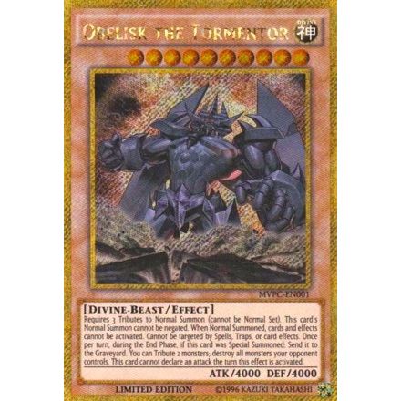 Image for Obelisk the Tormentor (MVPC-EN001) (MVP1-ENG) - YuGiOh