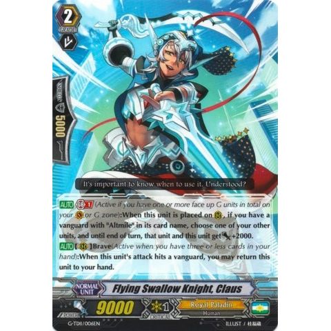 Image for Flying Swallow Knight, Claus (G-TD11/006EN) (G-TD11) - Cardfight Vanguard