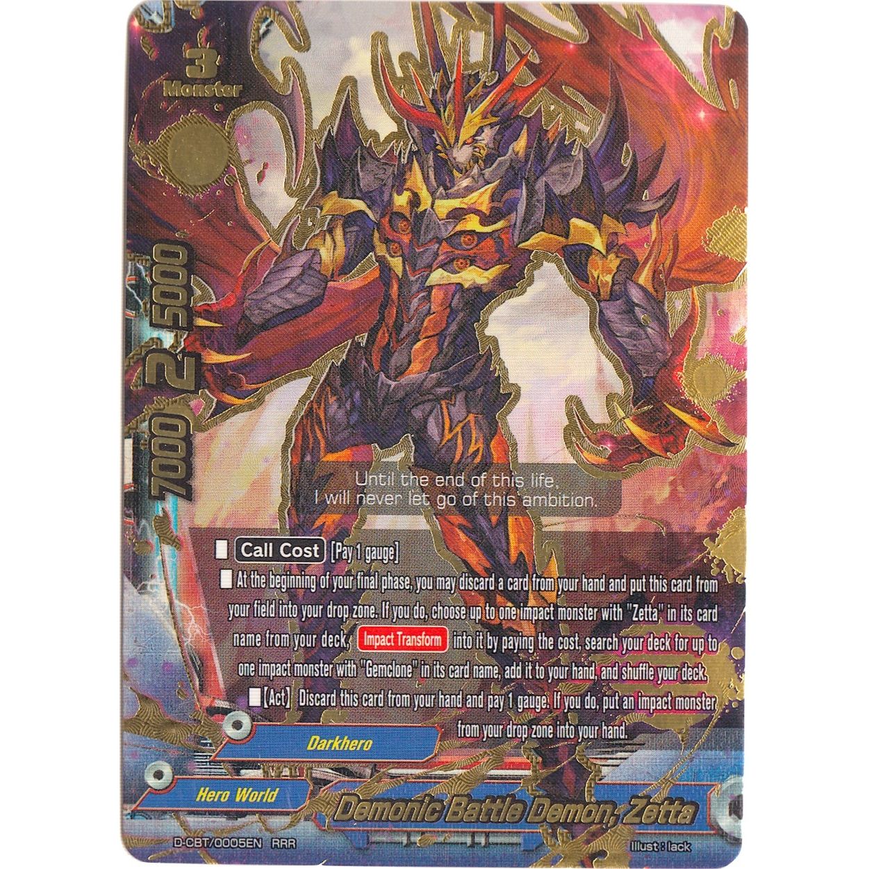 Image for Demonic Battle Demon, Zetta (D-CBT/0005EN) (D-CBT) - Future Card BuddyFight